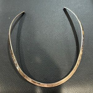 Sterling silver cuff necklace